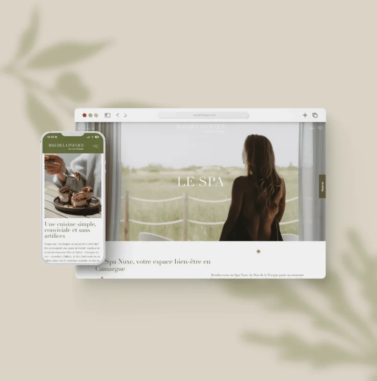Site internet responsive sur ordinateur et mobile