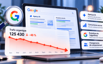 Trafic Google en baisse depuis l&rsquo;été : core update, Aperçus IA ou simple saisonnalité ?
